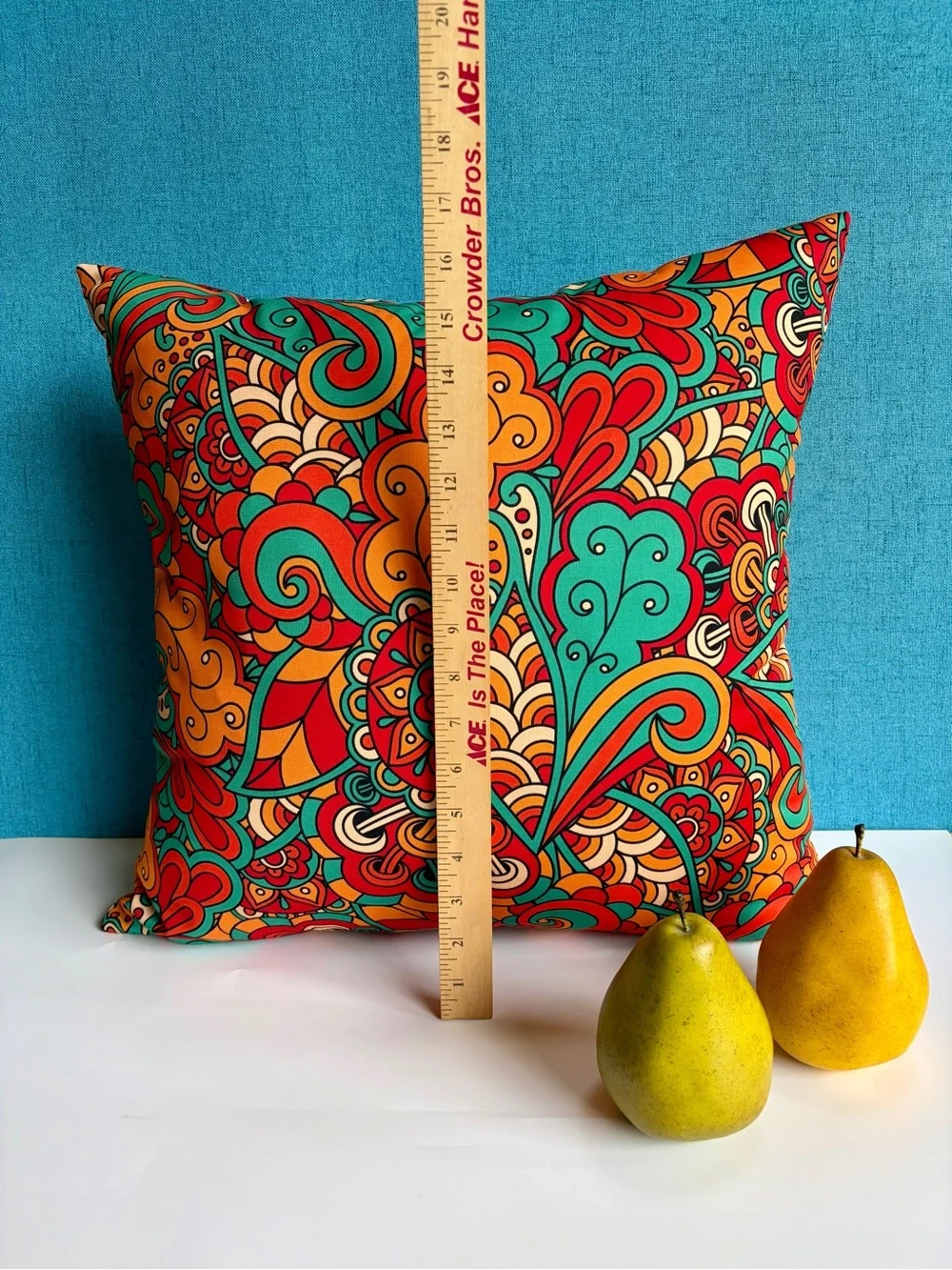 Vibrant Multi-Color Floral Swirl Decorative Pillow Cover - Home Holiday 20”
